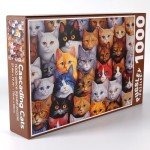Cascading Cats 1000 Piece Jigsaw Puzzle for Adults, 27.6” x 19.7” (Cat Puzzle)