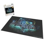Harry Potter Magic of Hogwarts Glow-in-The-Dark 1,000 Piece Jigsaw Puzzle, Artwork Featuring The Hogwarts School of Witchcraft and Wizardry, Official Wizarding World Collectible and Merchandise