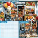 300 Piece Puzzles for Adults Dog Fruit Balloon Puzzle 300 Pieces Jigsaw Puzzles for Adult Kids Elderly Puzzle Game Adult Puzzles Family Challenging Game Home Decor Gift Toy 20.5x15IN
