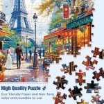 1000 Pieces Puzzle for Adults - Charming Paris Puzzle for Adults Children - Recycled Paper Jigsaw Puzzle 1000 Pieces - Fun and Challenging Family Game Great Gift Idea, Finished Size is 28 * 20 in