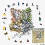 CRAFTHUB Harry Potter Puzzle – Utilitarian Romance – A3 Size – Wooden Jigsaw Puzzles for Adults – 160 Unique Shaped Pieces – Officially Licensed Merchandise – 10.9" x 13"
