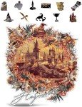 CRAFTHUB Harry Potter Puzzle – A3 Hogwarts Castle – Wooden Jigsaw Puzzles for Adults – 155 Unique Shaped Pieces – Officially Licensed Merchandise – 10.8" x 11.9"