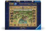 Ravensburger Harry Potter Hogwarts Map 1500 Piece Jigsaw Puzzle for Adults - 12000720 - Handcrafted Tooling, Made in Germany, Every Piece Fits Together Perfectly