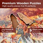 CRAFTHUB Harry Potter Puzzle – A3 Hogwarts Castle – Wooden Jigsaw Puzzles for Adults – 155 Unique Shaped Pieces – Officially Licensed Merchandise – 10.8" x 11.9"