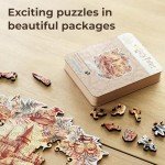CRAFTHUB Harry Potter Puzzle – A3 Hogwarts Castle – Wooden Jigsaw Puzzles for Adults – 155 Unique Shaped Pieces – Officially Licensed Merchandise – 10.8" x 11.9"