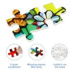 500 Piece Puzzles for Adults Stained Glass Tree of Life Flower Puzzle for Adults Colorful Mosaic Jigsaw Puzzles 500 Pieces with Letters on Back Hard Impossible Difficult Challenging Family Puzzle