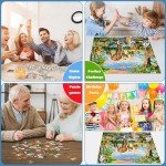 1000 Pieces Puzzles for Adults, Animal World Jigsaw Puzzle Challenging Night Game, Interlock Perfectly No Dust, for House Decoration, Birthday Party Holiday Toy for Kids Boys and Girls