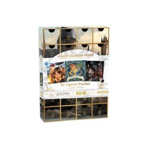 AQUARIUS Harry Potter Advent Calendar Puzzle Set (24 Jigsaw Puzzles / 50 Pieces Each) Officially Licensed Harry Potter Merchandise & Collectibles -5x5 Inches