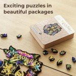 CRAFTHUB Harry Potter Puzzle – Hogwarts Crest – Fine Oddities – A3 Size – Wooden Jigsaw Puzzles for Adults – 201 Unique Shaped Pieces – Officially Licensed Merchandise – 10.8" x 13"