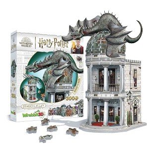 Wrebbit3D Harry Potter 3D Puzzle Model of Gringotts Bank | Diagon Alley Collection | A Mystical Journey of 300 Pieces for Witches, Wizards, and Muggles