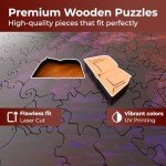 CRAFTHUB Harry Potter Puzzle – A3 Boats to Hogwarts – Wooden Jigsaw Puzzles for Adults – 205 Unique Shaped Pieces – Officially Licensed Merchandise – 10.8" x 14.9"