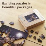 CRAFTHUB Harry Potter Puzzle – A3 Boats to Hogwarts – Wooden Jigsaw Puzzles for Adults – 205 Unique Shaped Pieces – Officially Licensed Merchandise – 10.8" x 14.9"