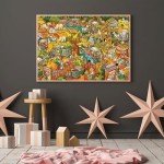 Jigsaw Puzzles for Adults, 1000 Pieces Animal Paradise Puzzle, Cartoon Painting Challenging Puzzles for Family Activity Game Nights Gifts Fidget Stress Relief