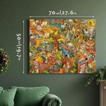 Jigsaw Puzzles for Adults, 1000 Pieces Animal Paradise Puzzle, Cartoon Painting Challenging Puzzles for Family Activity Game Nights Gifts Fidget Stress Relief