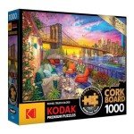 RoseArt - Kodak Premium Cork - Manhattan Balcony Sunset - 1000 Piece Jigsaw Puzzle for Adults