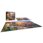 RoseArt - Kodak Premium Cork - Manhattan Balcony Sunset - 1000 Piece Jigsaw Puzzle for Adults