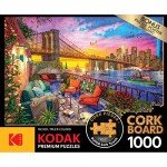 RoseArt - Kodak Premium Cork - Manhattan Balcony Sunset - 1000 Piece Jigsaw Puzzle for Adults