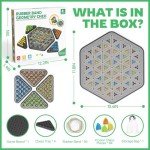Chain Triangle Chess Game, Strategy Board Games for Kids 4-6-8-12, Chess Board Games for Adults, Family Games for Kids Adults, Triangle Rubber Band Game, 2 to 4 Players, Kids Christmas Birthday Gifts