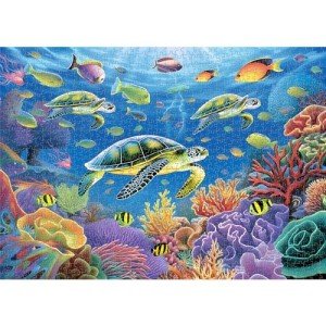 PICKFORU Ocean Puzzle 1000 Pieces, Sea Turtle Puzzles for Adults Fish, Colorful Marine Life Jigsaw Puzzles Beach Scenes…
