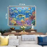PICKFORU Ocean Puzzle 1000 Pieces, Sea Turtle Puzzles for Adults Fish, Colorful Marine Life Jigsaw Puzzles Beach Scenes…