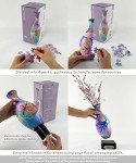 Pintoo 3D Puzzle Vase Unique Flower Vase Made by 160 Curved Plastic Puzzle Pieces House Warming Gift for Flower Arrangements and Home Decoration - [S1035] (Translucent, Flowers and Birds)