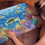 PICKFORU Ocean Puzzle 1000 Pieces, Sea Turtle Puzzles for Adults Fish, Colorful Marine Life Jigsaw Puzzles Beach Scenes…