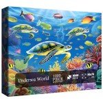 PICKFORU Ocean Puzzle 1000 Pieces, Sea Turtle Puzzles for Adults Fish, Colorful Marine Life Jigsaw Puzzles Beach Scenes…