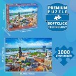 Jigsaw Puzzles for Adults 1000 Piece Puzzle for Adults 1000 Pieces Puzzle 1000 Pieces- Latvijas Republika Riga Old Town
