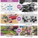 1000 Piece Puzzles for Adults, Autumn Landscape Jigsaw Puzzle, Villa and Dog Jigsaw Puzzles 1000 Pieces, Challenging Game Home Decor Birthday Party Gift Toy for Adults Kids Seniors, 28×20 in