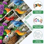 300 Piece Puzzle for Adults, Colorful Birds Jigsaw Puzzle, Colorful Hummingbird Puzzles, Bird Lover Challenging Puzzles for Friends Family Activity Game Nights Gifts, 20.5x15 in