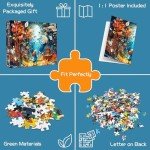 TangMosaic Fantasy Forest Jigsaw Puzzle, 1000 Piece Puzzle for Adults, Impossible Hard Difficult Challenging Puzzles for Adults 1000 Pieces, Home Decoration Puzzle, Interlock Perfectly No Dust