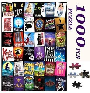 Custom Broadway Musical Theater Large Jigsaw Puzzles for Adults Kids 1000 Pieces Intellectual Puzzles Personalized Gift DIY Toys Puzzles for Relaxation,Meditation,Home Decoration 27.6x19.7 Inches