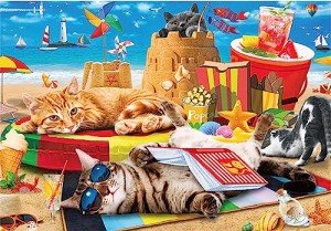 300 Piece Puzzles for Adults Clearance - Jigsaw Puzzles 300 Pieces for Kids Ages 6-8 8-10 10-12 - Beach Vacation