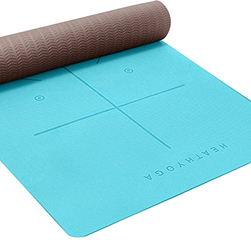 Eco-Friendly Non Slip Yoga Mat with Body Alignment