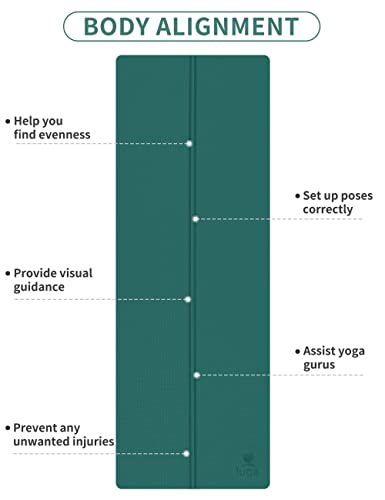 Eco-Friendly Yoga Mat with Alignment Lines & Strap