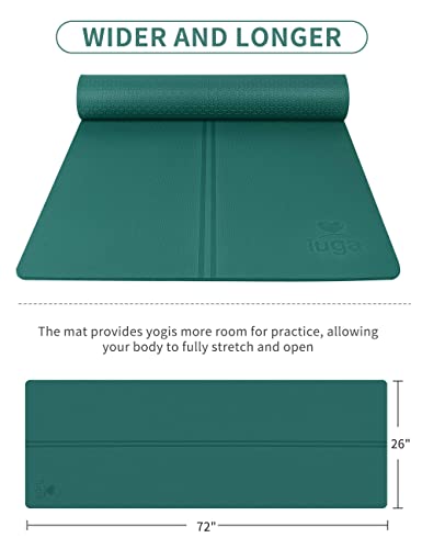 Eco-Friendly Yoga Mat with Alignment Lines & Strap