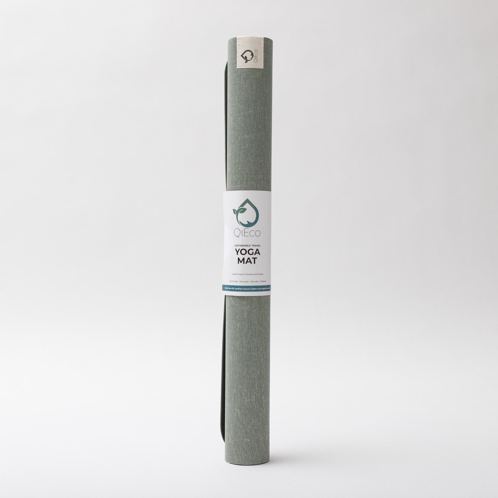 QiEco Travel Yoga Mat: FSC Rubber & Cotton