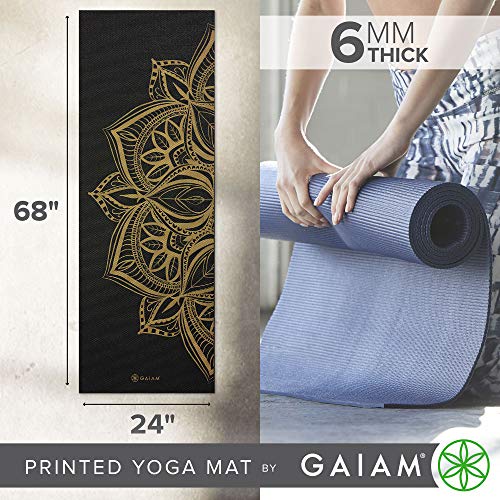 Bronze Yoga Mat - Extra Thick, Non-Slip Gaiam Print