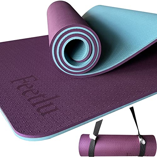 Thick Non-Slip Feetlu Yoga Mat with Strap