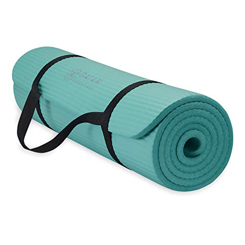 Gaiam Thick Yoga Mat with Easy-Cinch