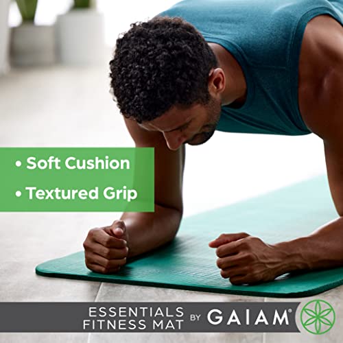 Gaiam Thick Yoga Mat with Easy-Cinch