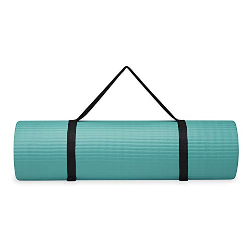 Gaiam Thick Yoga Mat with Easy-Cinch