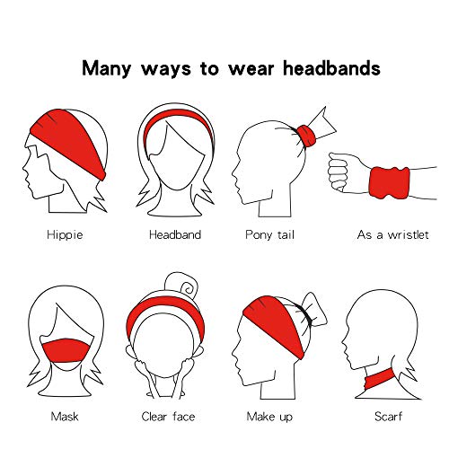 Womens' Non-Slip Yoga Headbands (12 Pack)