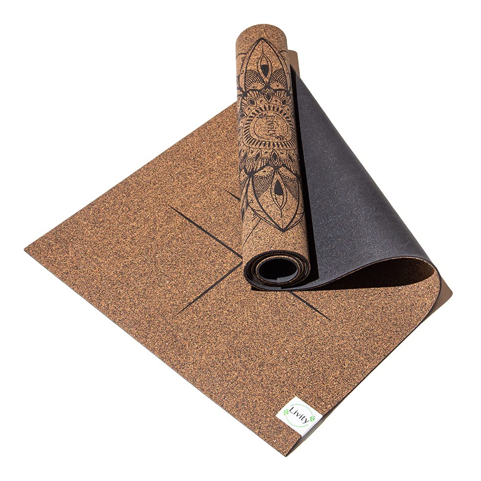 Mandala Cork Yoga Mat - Non-Slip & Durable