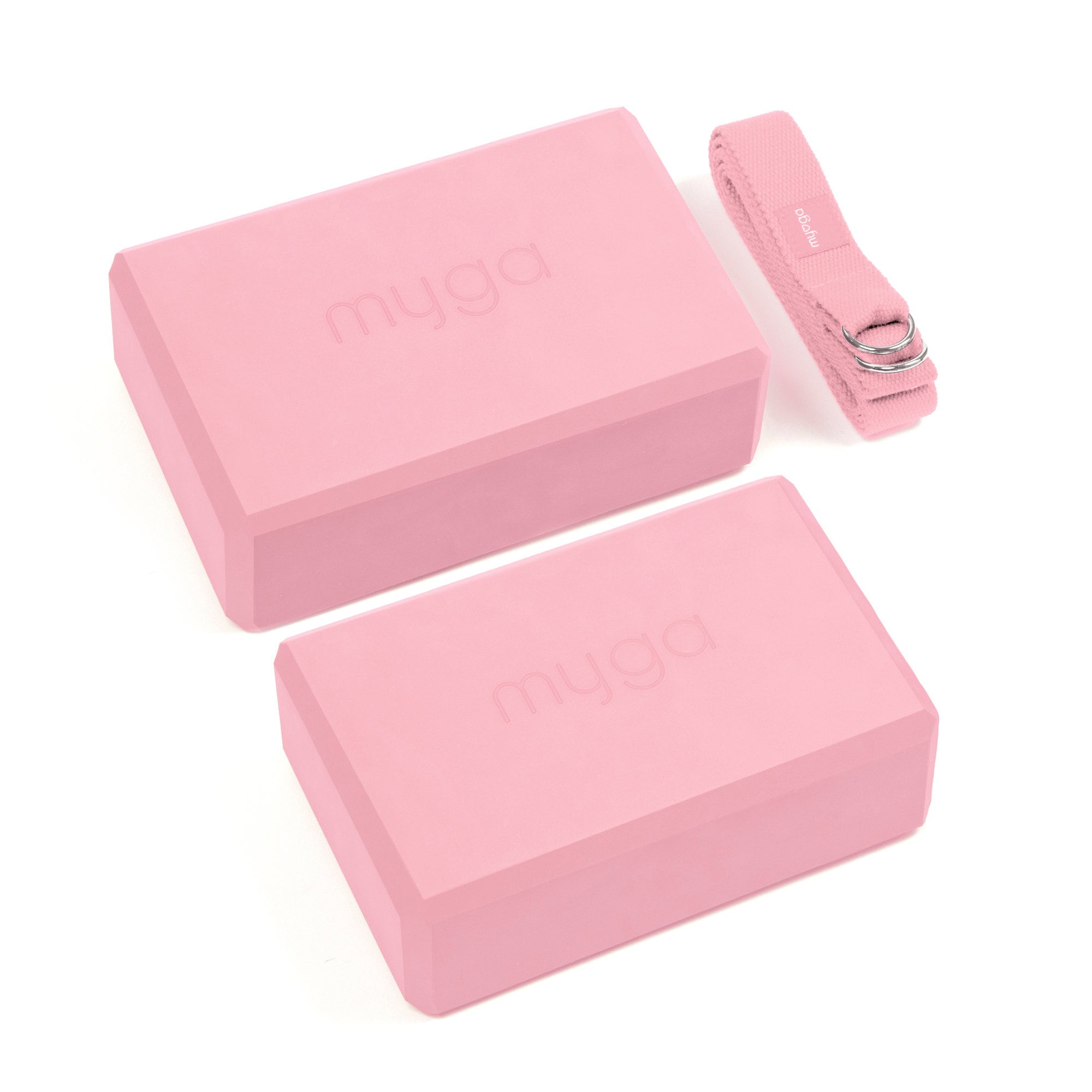 Myga Yoga Block and Strap Set - High Density