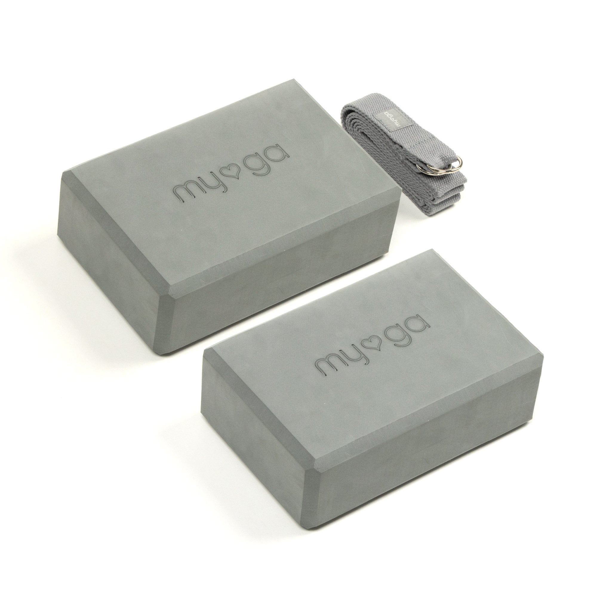 Myga Yoga Block and Strap Set - High Density