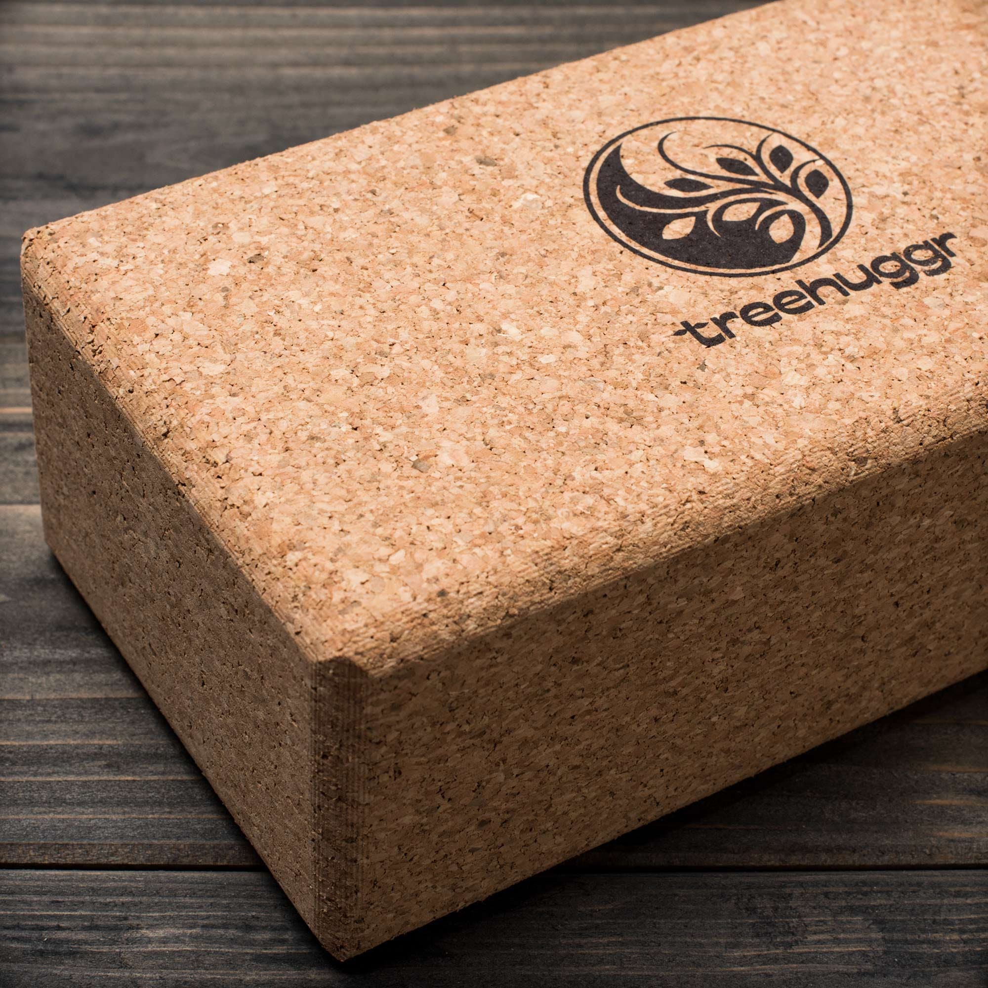 natural cork yoga block  - medium