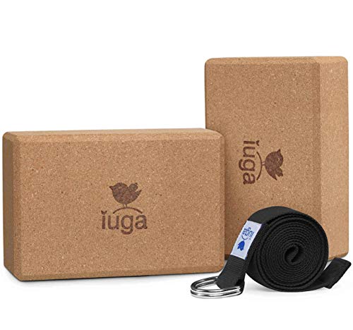 IUGA Yoga Block 2-Pack with Strap
