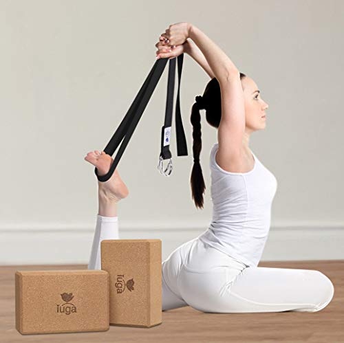 IUGA Yoga Block 2-Pack with Strap