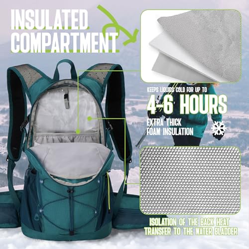 Hydration Backpack with 3L Water Bladder - 18L
